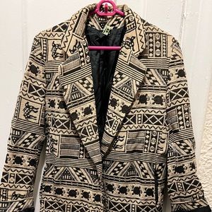 Vintage printed blazer